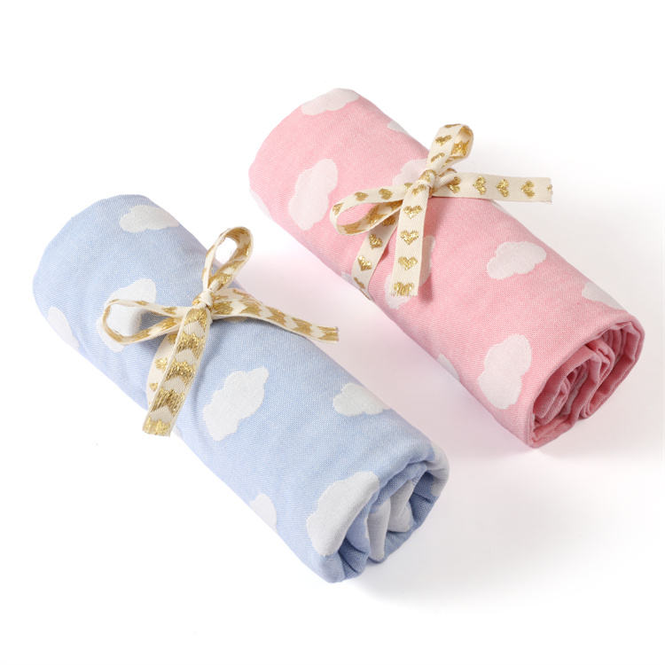 Clouds Silvery Blue - Kids Bath Towels